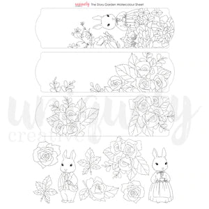 UNIQUELY CREATIVE - WATERCOLOUR CUT-A-PART SHEET - The Story Garden