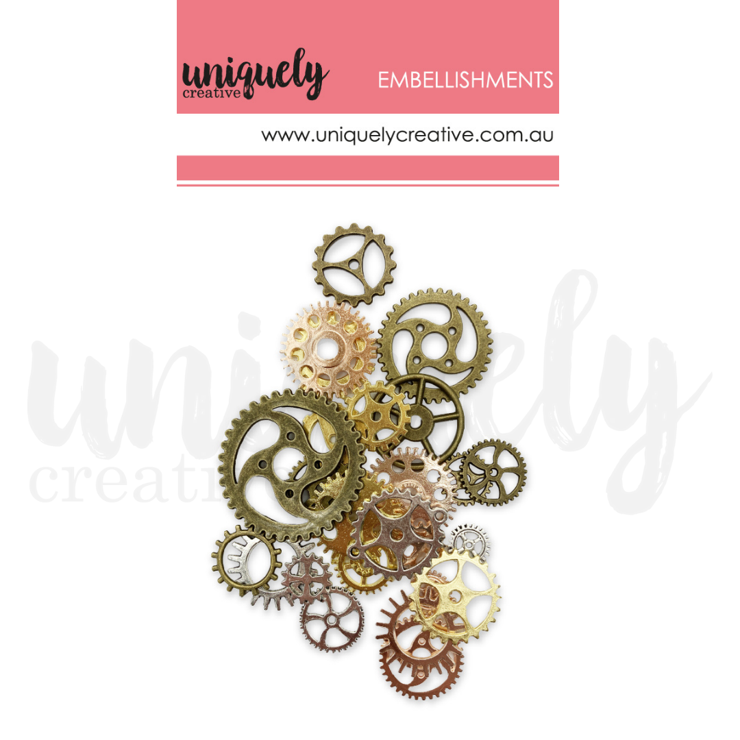 UNIQUELY CREATIVE - MIXED METAL COGS *