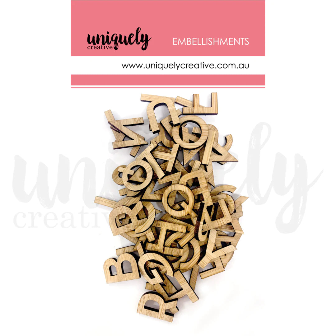 Uniquely Creative  - Wooden Alphabet Embellishments
