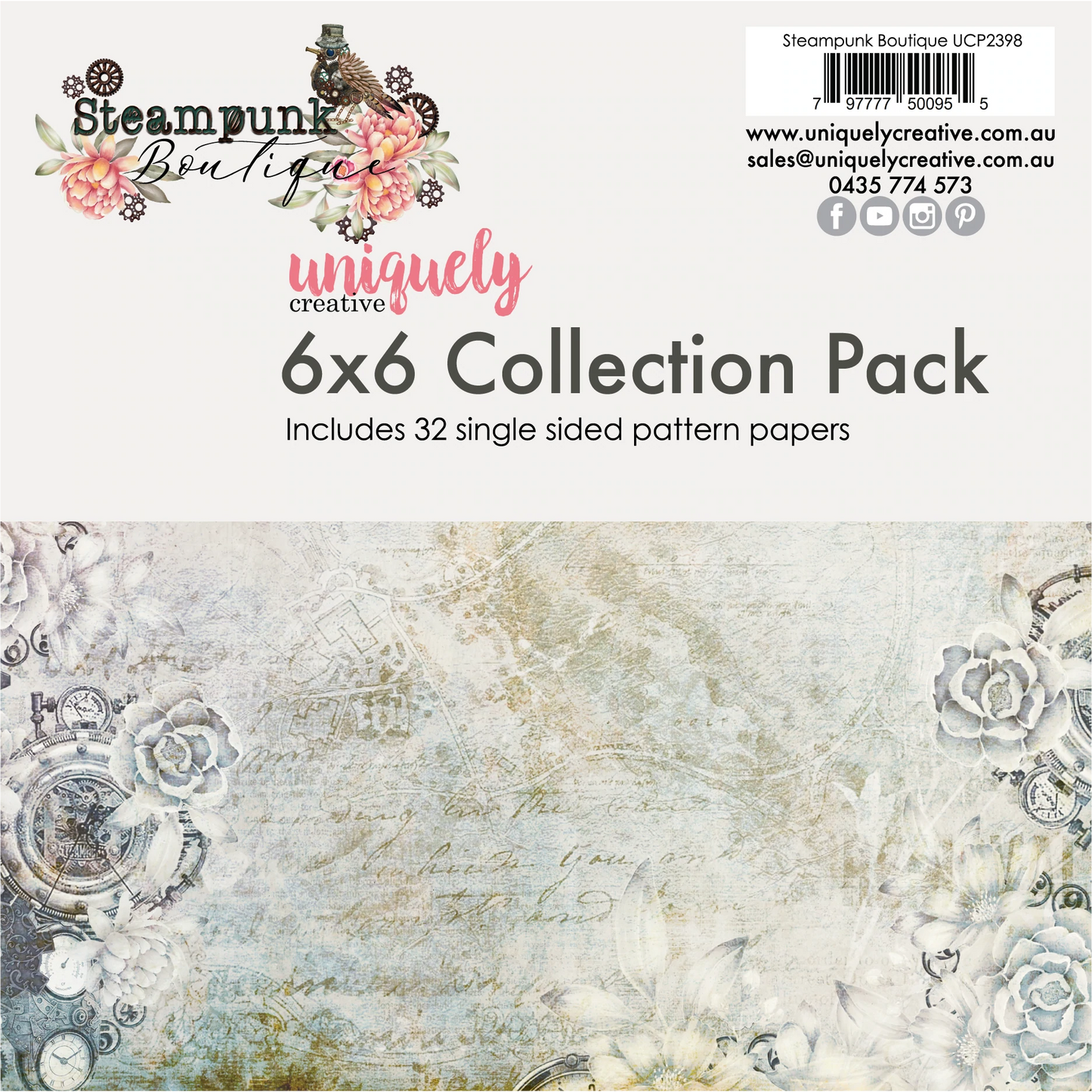 Uniquely Creative - 6 X 6 Steampunk Boutique Collection Pack