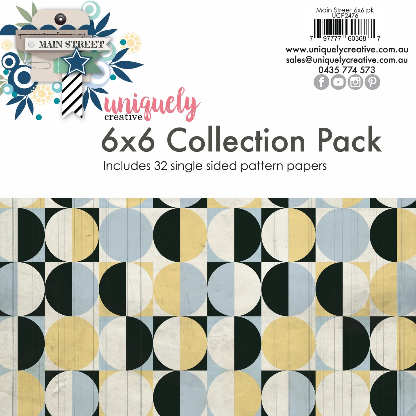 Uniquely Creative - 6 X 6 Main Street Collection Paper Pack