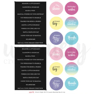 Uniquely Creative -Mini Cut - Part Sheet - Unicorn Magic