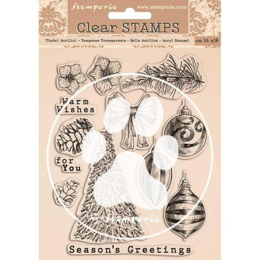 Stamperia - HD Natural Rubber Stamp 14x18cm - Romantic Christmas*