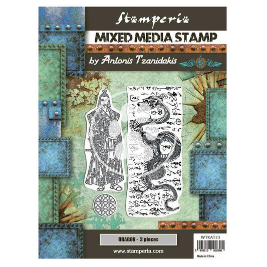 Stamperia - Mixed Media Stamp - Sir Vagabond In Japan - Dragon*
