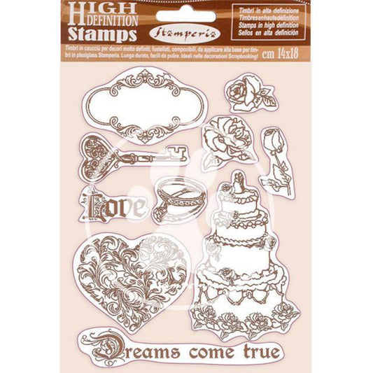 Stamperia - Hd Natural Rubber Stamp Cm 14x18 Sleeping Beauty Dreams Come True*