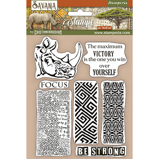 Stamperia - HD Natural Rubber Stamp 14x18cm - Savana Grafiti*