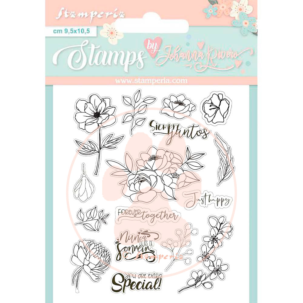 Stamperia - Hd Natural Rubber Stamp 14x18cm - Celebration - Siempre Juntos*