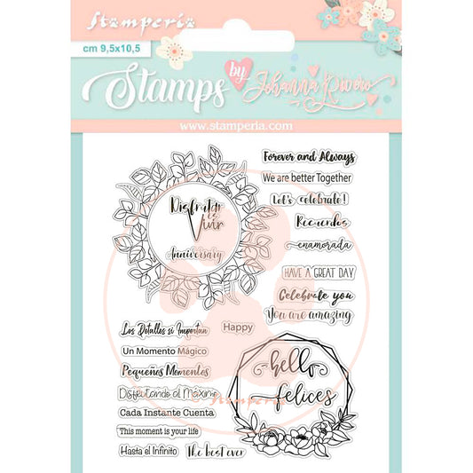 Stamperia - Hd Natural Rubber Stamp 14x18cm - Celebration - Quotes*