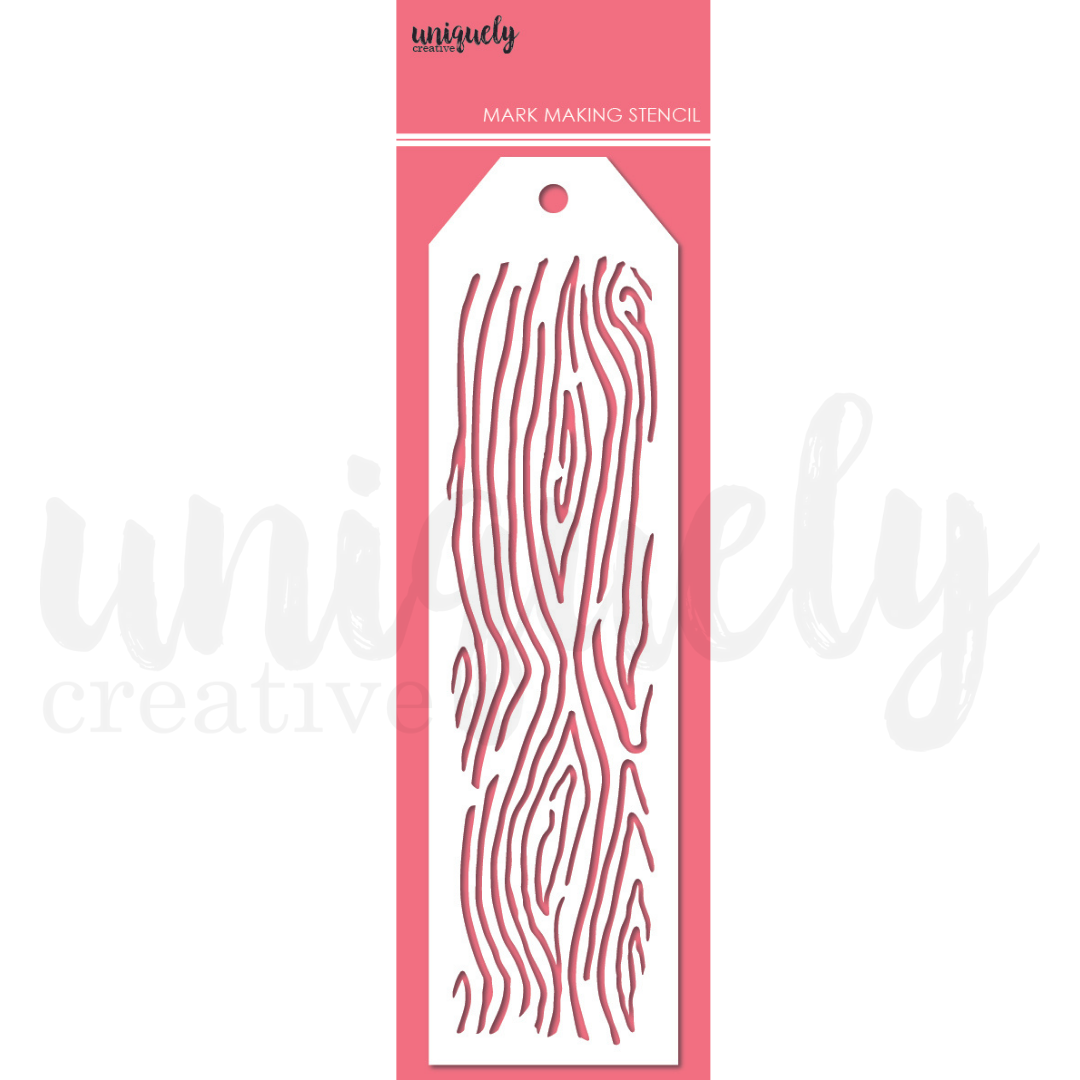 Uniquely Creative - Woodgrain Mark Making Stencil *