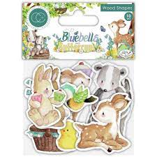 Craft Consortium - Bluebells & Buttercup - Wood Shapes (10pcs)