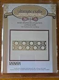 ULTIMATE CRAFTS - OOH LA LA COLLECTION - LATTICED DOTS- ONE IMPRESSION DIE