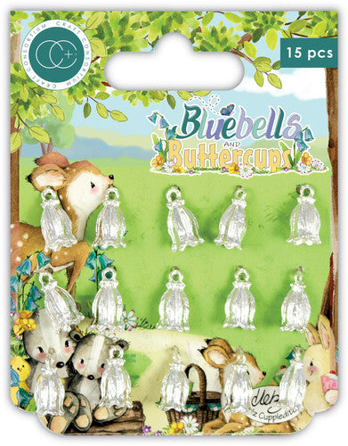 Craft Consortium - Bluebells & Buttercups - Bluebell Metal Charms (15 pcs)