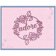 ULTIMATE CRAFTS - MAGNOLIA LANE COLLECTION - ROSEY FRAME - 3 IN 1 - CUT EMBOSS STENCIL IMPRESSION DIE