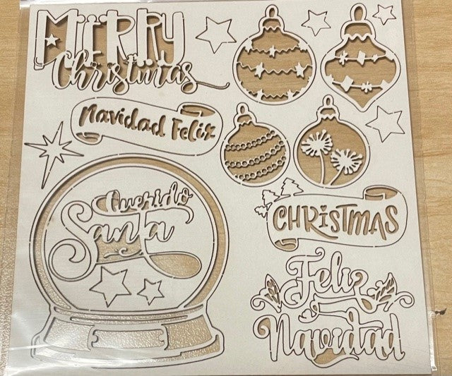 Stamperia - Decorative Chips - 14 X 14 cm - Christmas Rose