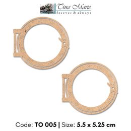 I Craft - Wooden Embellishments - Portholes (2 pack)