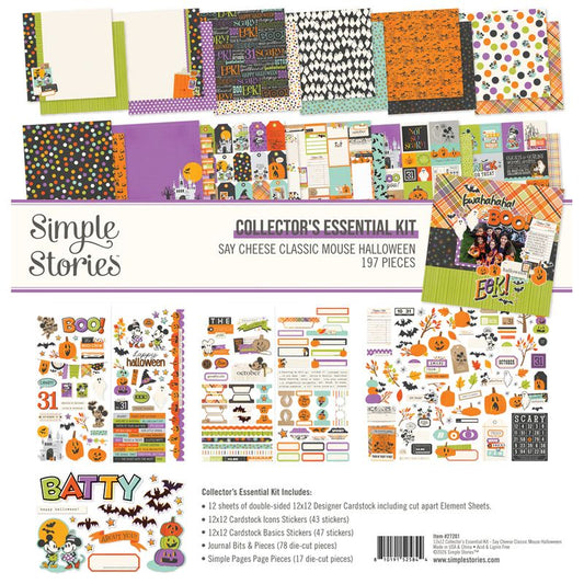 Simple Stories - Say Cheese Classic Mouse Halloween - Collector's Essential Kit - 197 pieces