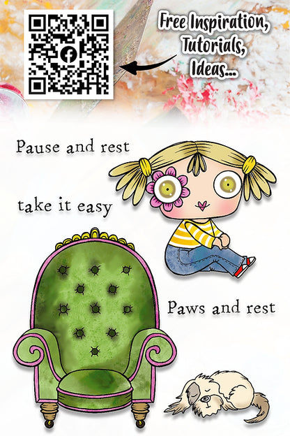 AALL & Create -A7  Clear Stamp - Paws & Rest