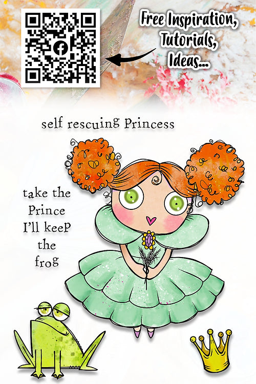 AALL & Create -A7  Clear Stamp - Princess & Froggy