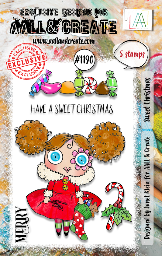 AALL & Create -A7  Clear Stamp - #1190 - Sweet Christmas