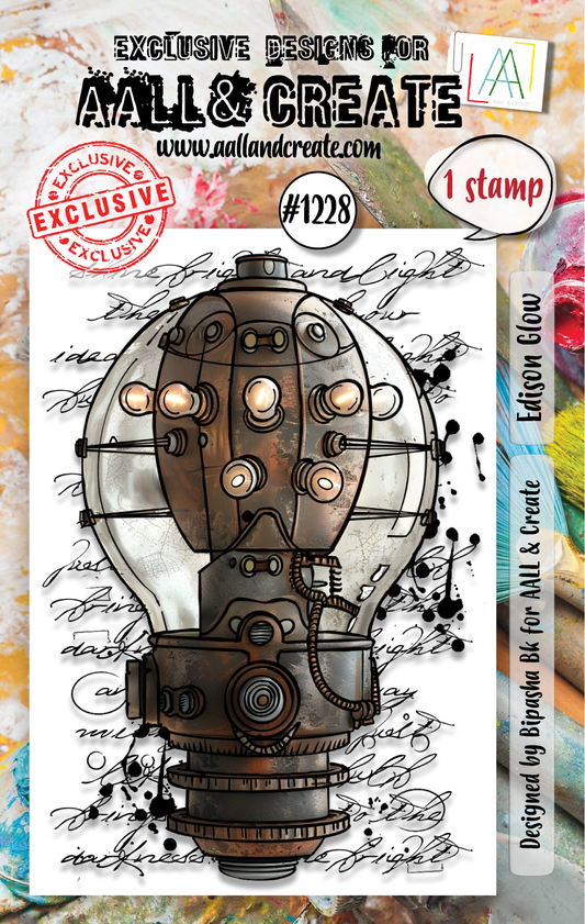 AALL & Create -A6  Clear Stamp - Edison Glow