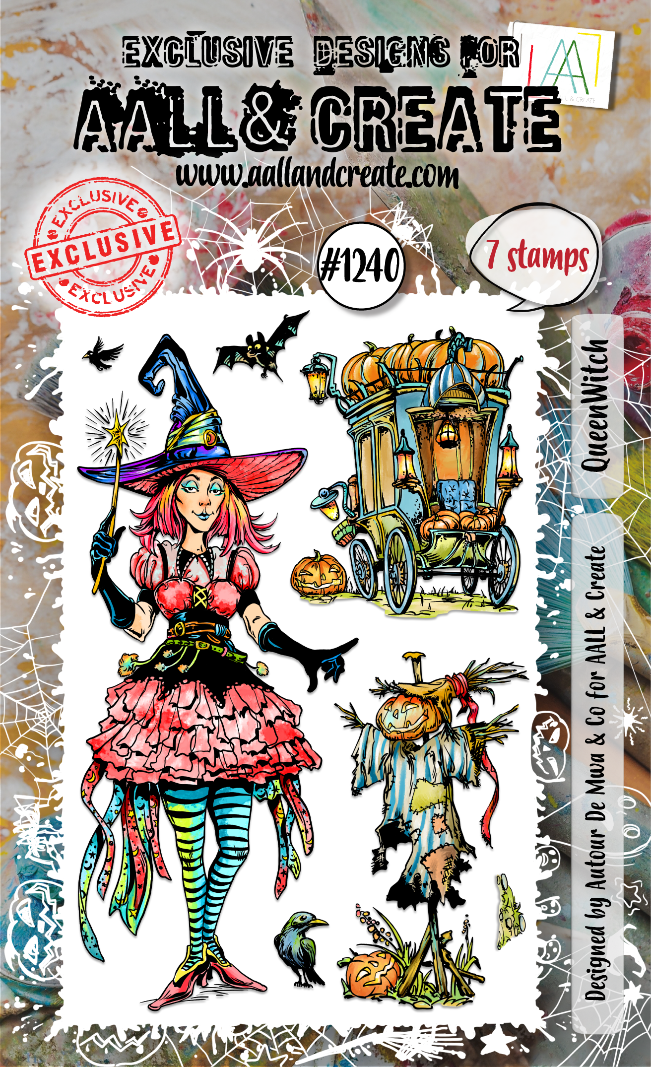 AALL & Create -A7 Clear Stamp - #1240 Queen Witch 7 stamps