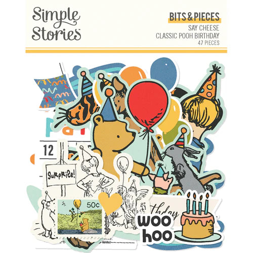 Simple Stories - Say Cheese Classic Pooh Birthday Ephemera Bits & Pieces (47)