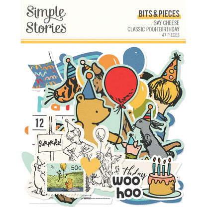 Simple Stories - Say Cheese Classic Pooh Birthday Ephemera Bits & Pieces (47)