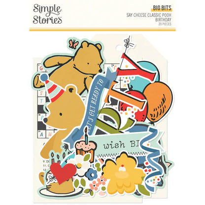 Simple Stories - Say Cheese Classic Pooh Birthday Ephemera Bits & Pieces
