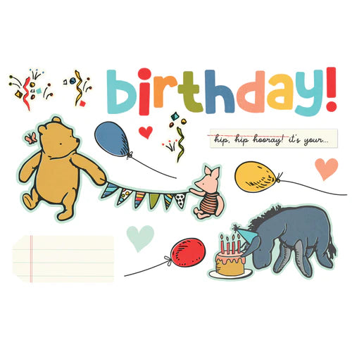 Simple Stories - Say Cheese Classic Pooh Birthday Ephemera page pieces