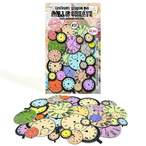 AALL & Create - Ephemera Die-Cuts - Antique Clocks - 60pcs #27