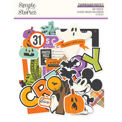 Simple Stories - Say Cheese Classic Mouse Halloween - Chipboard Pieces