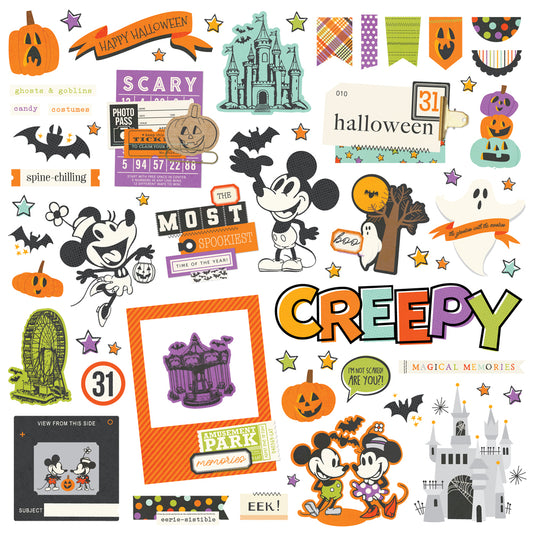 Simple Stories - Say Cheese Classic Mouse Halloween - Chipboard Pieces
