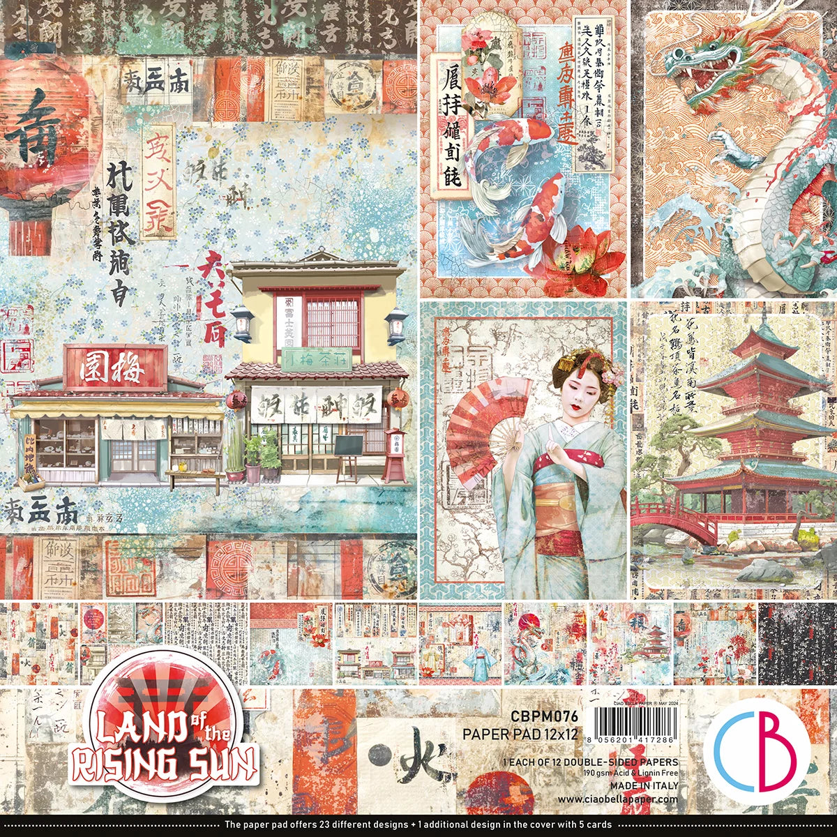 CIAO BELLA  - 12 x 12  Paper Pad - Land of the rising sun