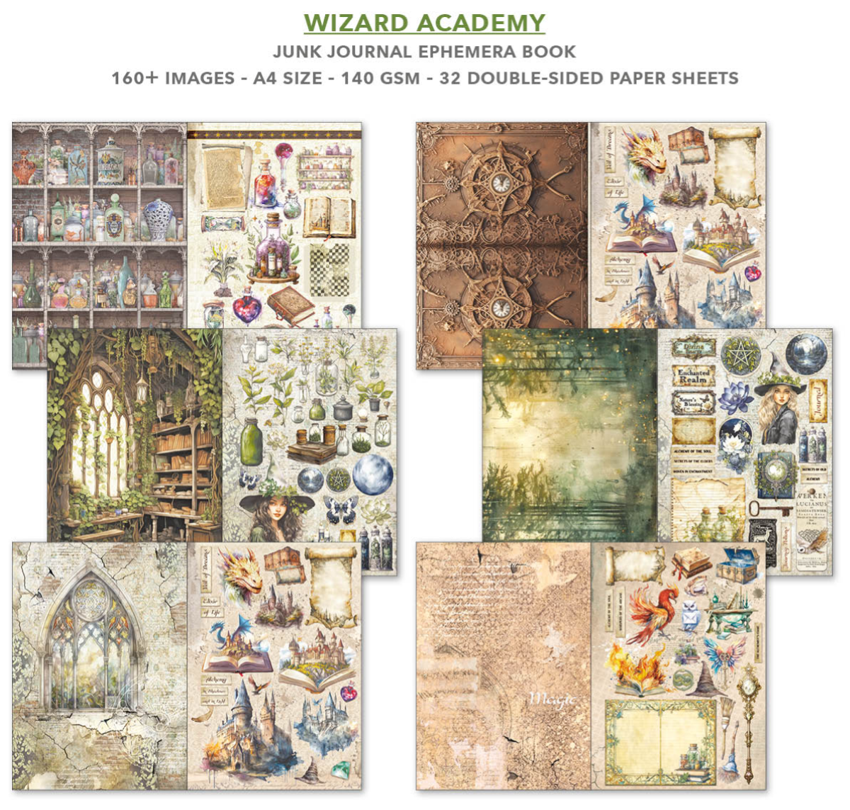 CIAO BELLA -Junk Journal & Ephemera Book - Wizard Academy