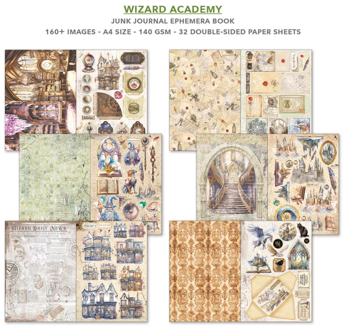 CIAO BELLA -Junk Journal & Ephemera Book - Wizard Academy