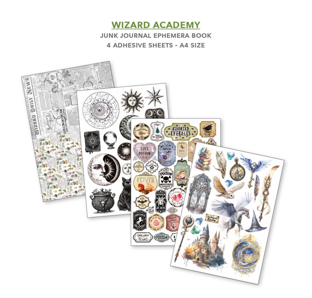 CIAO BELLA -Junk Journal & Ephemera Book - Wizard Academy