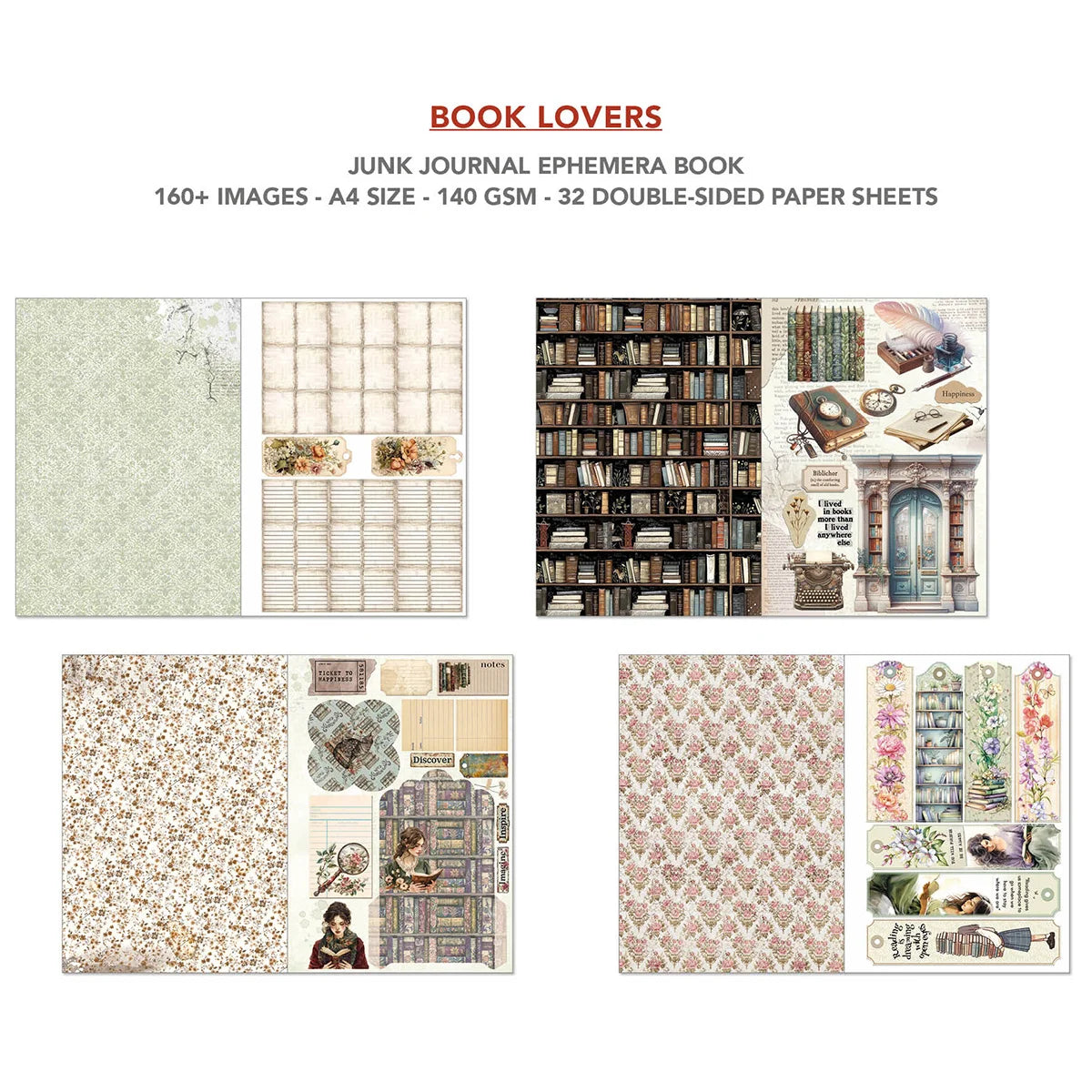 CIAO BELLA -Junk Journal & Ephemera Book - Book Lovers