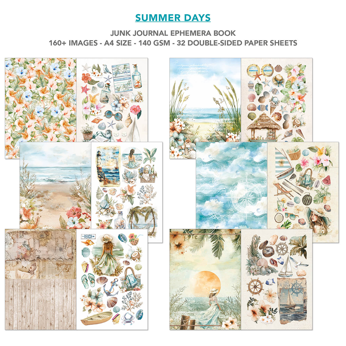 CIAO BELLA -Junk Journal & Ephemera Book - Summer Days