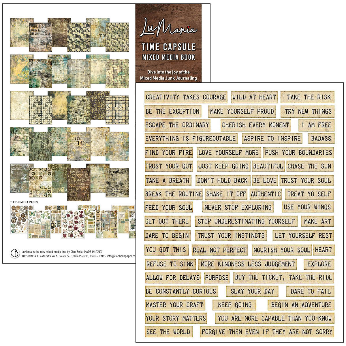 CIAO BELLA - Mixed Media Book - Time Capsule