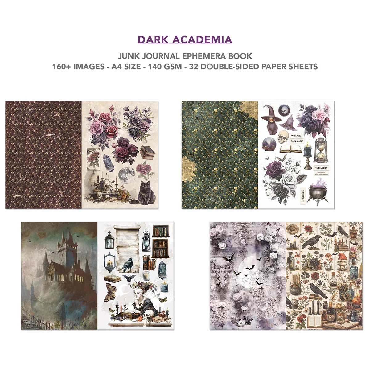 CIAO BELLA -Junk Journal & Ephemera Book - Dark Academia