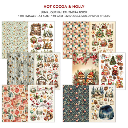 CIAO BELLA -Junk Journal & Ephemera Book - Hot cocoa & holly