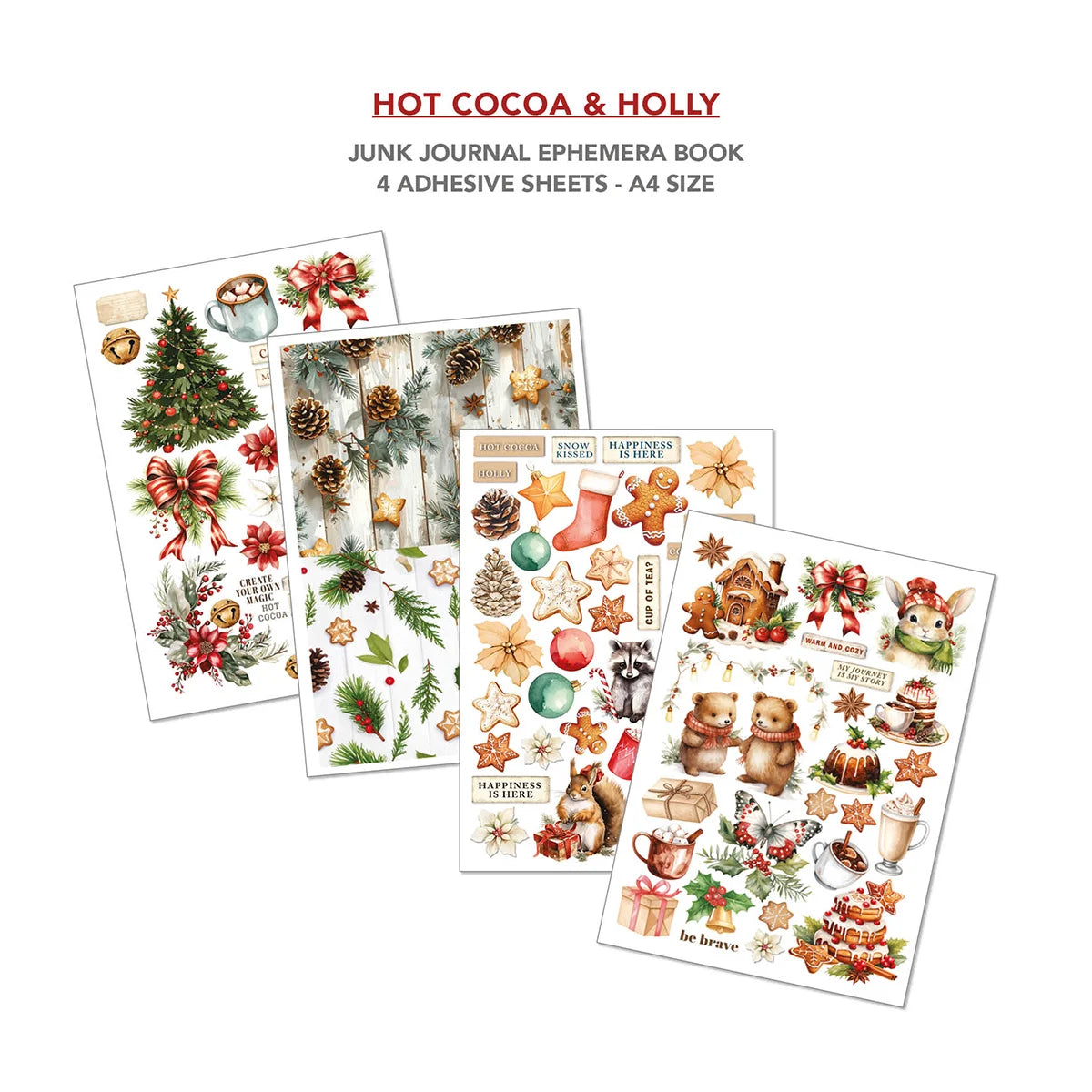 CIAO BELLA -Junk Journal & Ephemera Book - Hot cocoa & holly