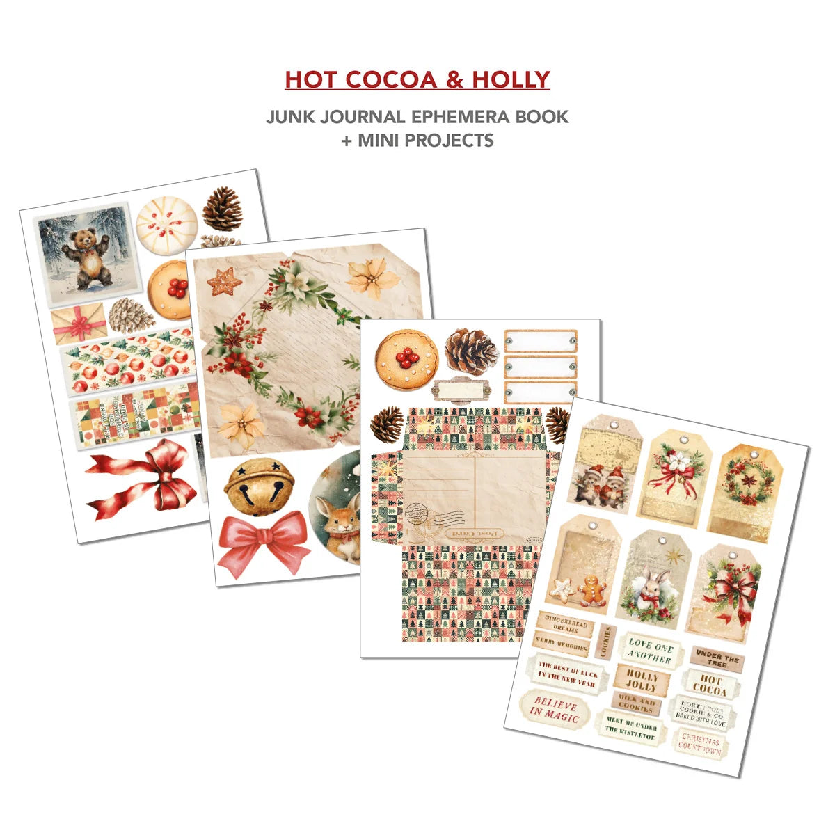 CIAO BELLA -Junk Journal & Ephemera Book - Hot cocoa & holly