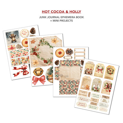 CIAO BELLA -Junk Journal & Ephemera Book - Hot cocoa & holly