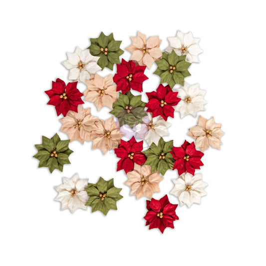Prima -Twinkle & Treats Collection Flowers – Holiday Blooms – 24 pcs