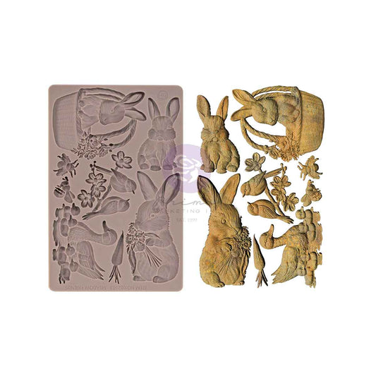 Prima -Among the Wildflowers Collection Mould – Garden Friends – 1 pc, 5″x8″x8mm