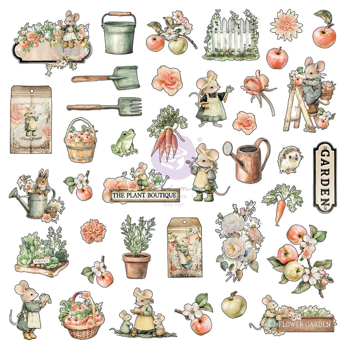 Prima - Homegrown Collection Ephemera – 78 pcs