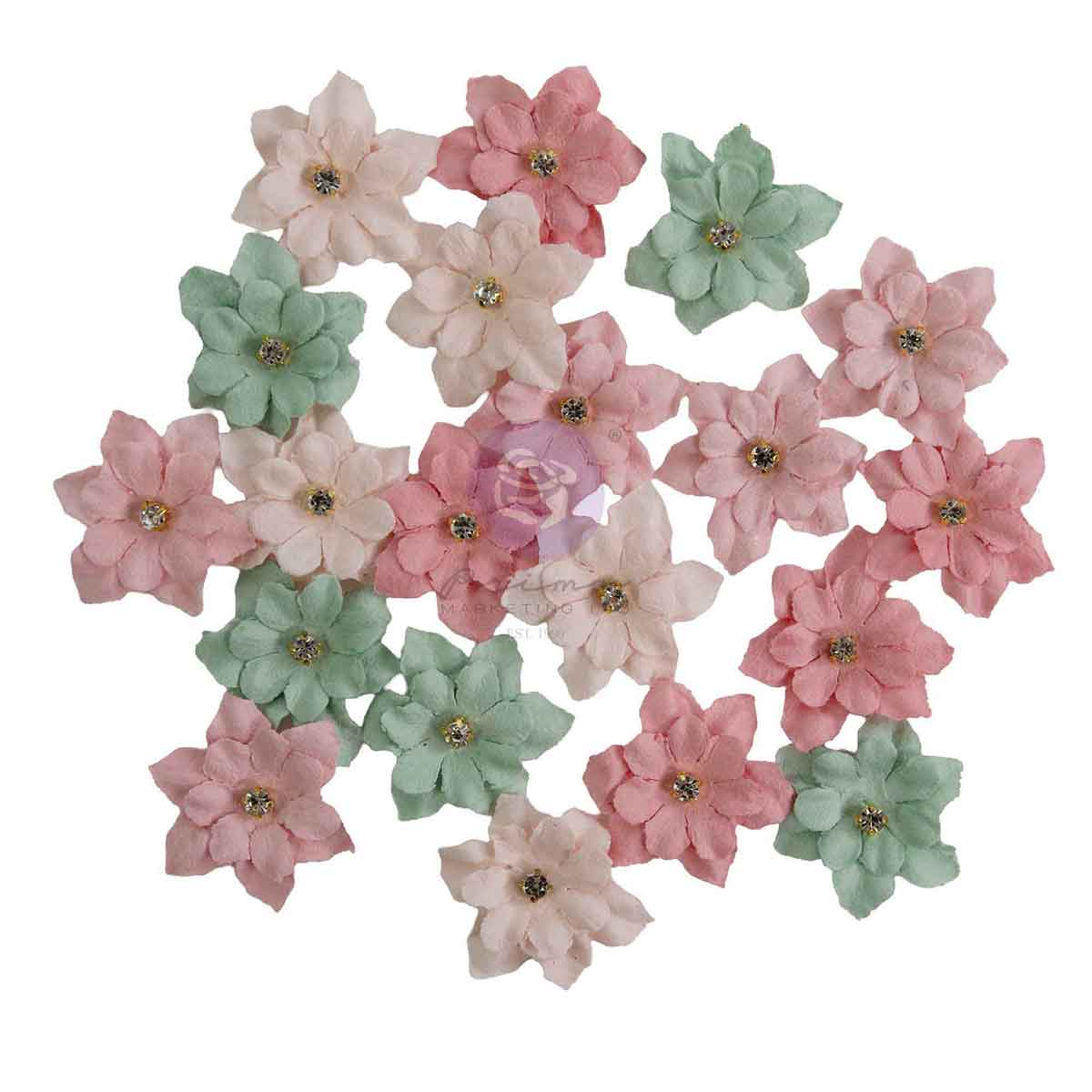 Prima - Buttons & Keepsakes Collection Flowers – Delicate Trimmings – 20 pcs