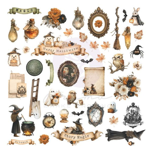 Prima - The 3 Girls Tale - Made of Magic Collection Ephemera Pack – 90 pcs