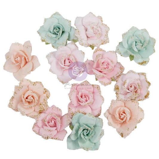 Prima - Christmas Blush Collection Flowers – Sparkling Holiday – 16 pcs